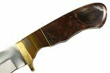 Knife With Colorful Agate Inlays & Base - Hand-Crafted In Utah #327621-3